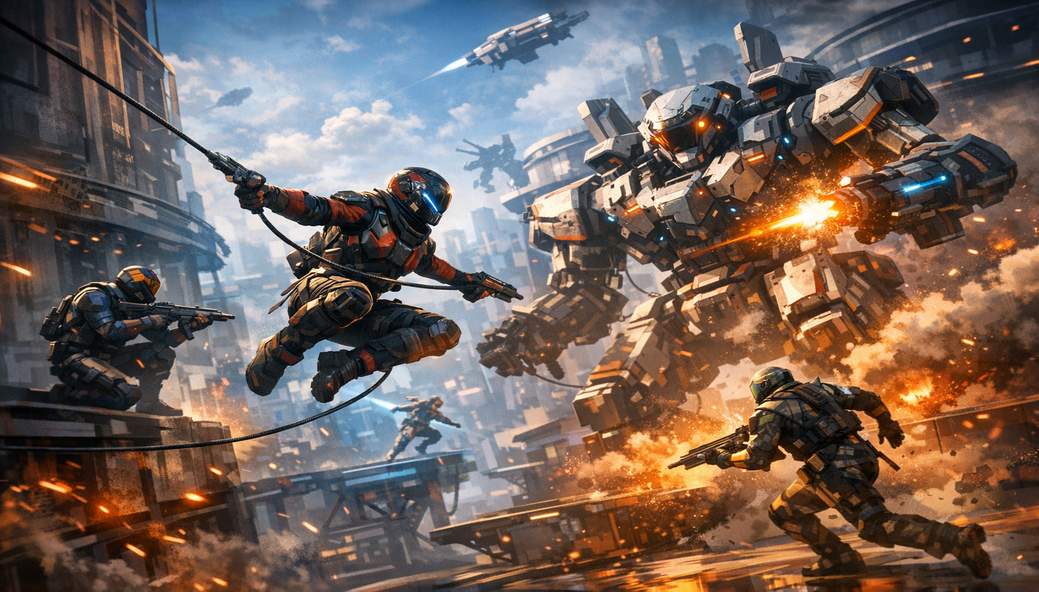 Empulse: Splitgate Devs Are Building a Parkour Shooter with Grappling Hooks and Mechs