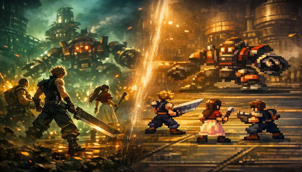 This FF7 Rebirth Mod Brings Back PS1 Battle Sprites